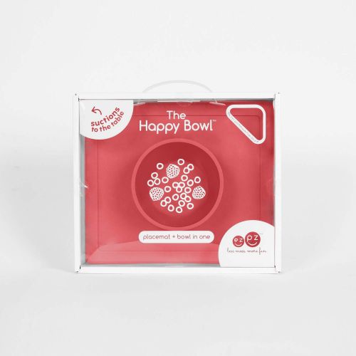  [아마존베스트]Ezpz ezpz Happy Bowl - One-piece silicone placemat + bowl (Coral)