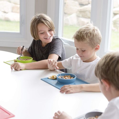  [아마존베스트]Ezpz ezpz Happy Bowl - One-piece silicone placemat + bowl (Coral)