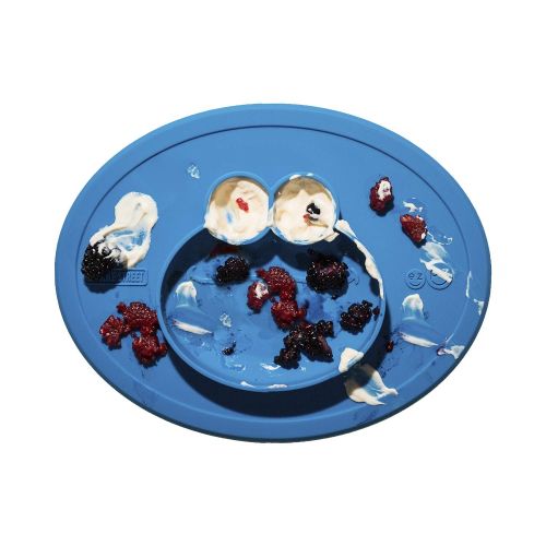  [아마존베스트]Ezpz ezpz Sesame Street Cookie Monster Mat - One-Piece Silicone placemat + Plate (Blue)