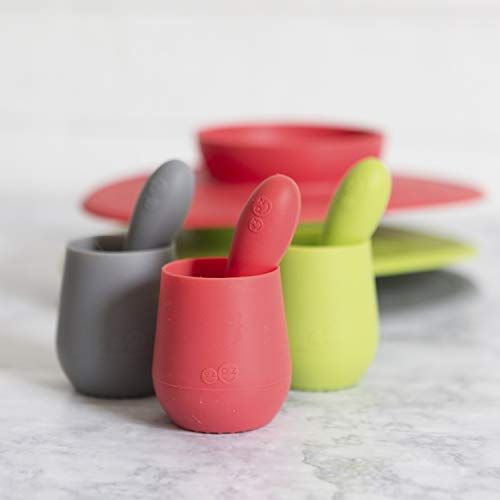  [아마존베스트]Ezpz ezpz Tiny Spoon - Silicone Feeding Spoon Twin Pack (Lime)