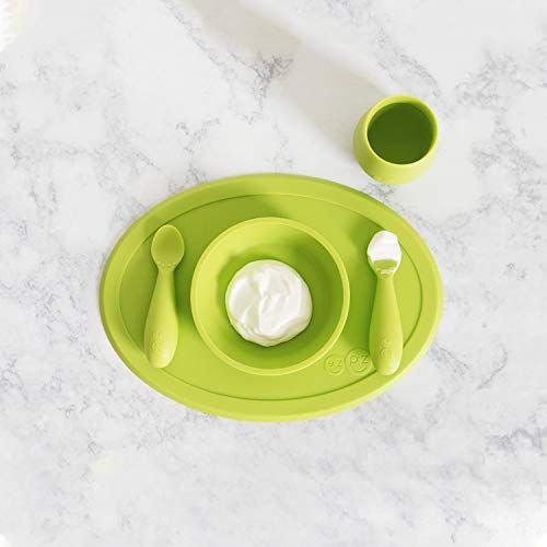  [아마존베스트]Ezpz ezpz Tiny Spoon - Silicone Feeding Spoon Twin Pack (Lime)