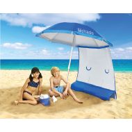 EzShade ezShade Superior Sun Protection, Ultra Lightweight 7 Beach Umbrella & Sunshield Combo, Blocks 99% UVA/UVB, Doubles Your Shade and Keeps You Cooler