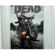 Ezbrickidea frame walking dead minfigure 7x5 white custom made Daryl riding his motorcycle cover scene scene one of a kind decoration bithday