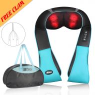 Eziuse Back Shoulder and Neck Massager with Heat - Deep Tissue 3D Kneading Pillow Massager for Neck, Back,...