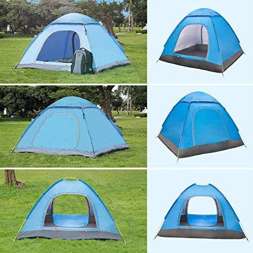  Ezone Waterproof Instant Pop Up Tent 3-4 Person Camping Tent, Instant Set Up, Outdoor Hiking Backpacking Tent Shelter