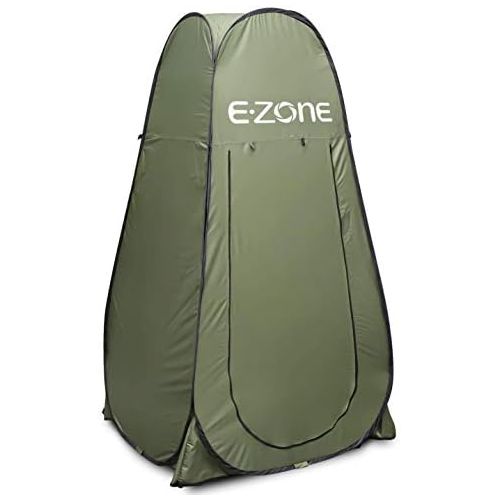  Ezone Pop Up Shower Tent Instant Portable Outdoor Privacy Tent, Camp Toilet, Changing Room, Rain Shelter with Window ? for Camping and Beach ? Easy Set Up, Foldable with Carrying Bag