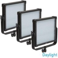 F & V K4000 SE 1x1 V-Mount Daylight LED Studio Panel 3-Light Kit, Includes 3x Milk-White Diffusion Filter and Nylon Case
