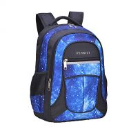 F FENRICI Galaxy Backpack for Little Kids, Boys by Fenrici, 16.1 Inch Durable Book Bags for Preschool, Kindergarten Students, Supporting Kids with Rare Diseases