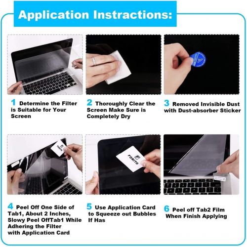  [아마존베스트]2-Pack 14 Inch Screen Protector -Blue Light and Anti Glare Filter, FORITO Eye Protection Blue Light Blocking & Anti Glare Screen Protector for 14 with 16:9 Aspect Ratio Laptop