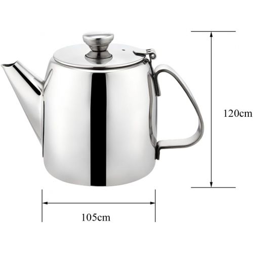  F Fityle Edelstahl Milchkanne Kaffeekanne Milchkanne - Silber, 850ml