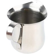 F Fityle Edelstahl Milchkrug Milchkannchen Milchaufschaumer fuer Kaffee, Milchschaum Aufschaumen Kannchen Kapazitat 60ml / 90ml /150ml / 240ml - Silber 90ml