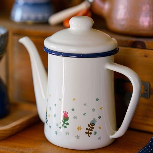  F Fityle Emaille Teekanne/Wasserkessel Wasserkanne Teekessel Kaffeekessel, viele Form Auswahl - typ 2