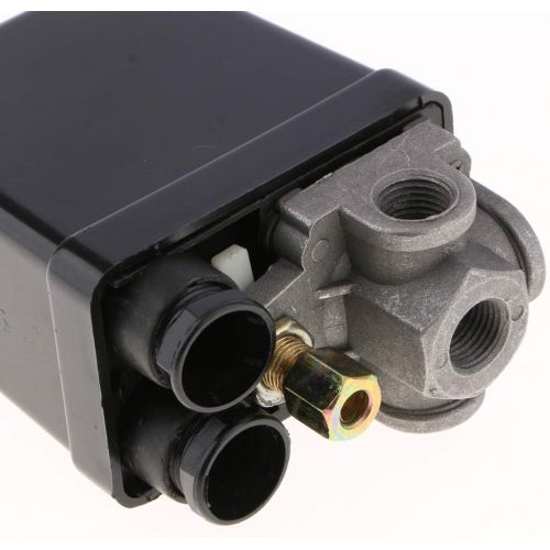  F Fityle 1 Port / 3 Port Luftkompressor Pumpe Druck Ein/Aus-Knopf-Schalter Steuerventil Vertikal Typ Ersatzteil Druckregler Druckschalter - 3 Anschluss