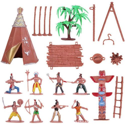  F Fityle West Cowboys and Indians Figures Kids Play Toys Life Scene Accessories for Children, Boys, Kids