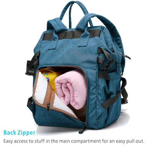  Backpack Diaper Bag, F-color Water Resistant Baby Diaper Bag for Women or Men Large Capacity Easy to...