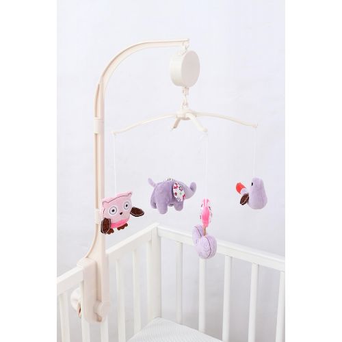  F.C.L Baby Girls Purple Crib Bedding Set with Bumper, 8 Piece