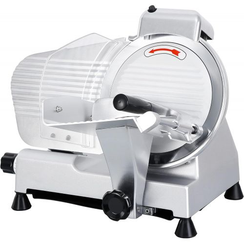  [아마존베스트]F2C Professional Stainless Steel Semi-Auto Meat Slicer Electric Food Slicer, Deli/Veggies, 240W 530 RPM (Model #01)