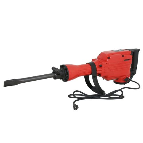  F2C 2200W Heavy Duty Electric Demolition Jack Hammer Concrete Breaker Power Tool Kit 2 Chisel 2 Punch Bit Set W/Case, Gloves