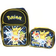 FAB Pokemon Pikachu Diamond Pearl Large Backpack Bag w/Matching Lunch Bag
