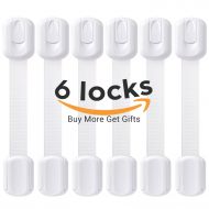 FAB E. Baby Safety Locks - Child Proof Locks Straps for Cabinet, Drawers, Toilet Cover, Fridge, No Drilling...