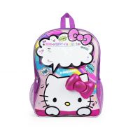 FAB Starpoint Hello Kitty Pink Rainbow Hashtag 3D Bow Backpack for Girls