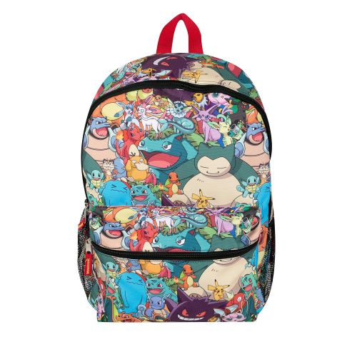  FAB Starpoint Pokemon All Over Print Multi Character 16 Backpack School Bag