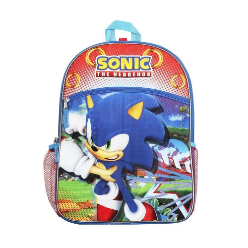  FAB Starpoint Sega Sonic Blue 16 Backpack Back to School Essentials Set