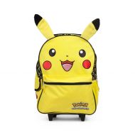 FAB Starpoint Pokemon Pikachu 16 inch Yellow Rolling Backpack Luggage with Plush Ears
