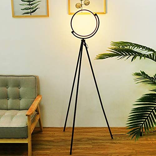  FADACI LED Floor Lamp, Tripod Standing Floor Lamps for Living Rooms Bedrooms and Offices Modern and Unique Design,16 wattage Warm Lighting (Black)