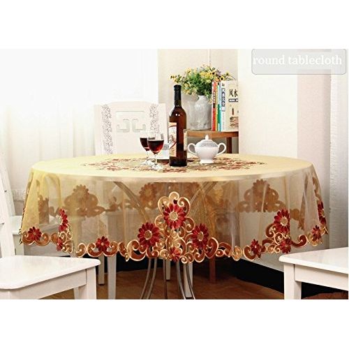  FADFAY Gold Table Cloth Embroidery Tablecloth European Royal Style Wedding Table Overlay