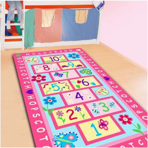  [아마존베스트]FADFAY Home Textile,Fashion Hopscotch Kids Carpet Bedroom,Sweet Pink Rug,Designer Figure Childrens Rugs