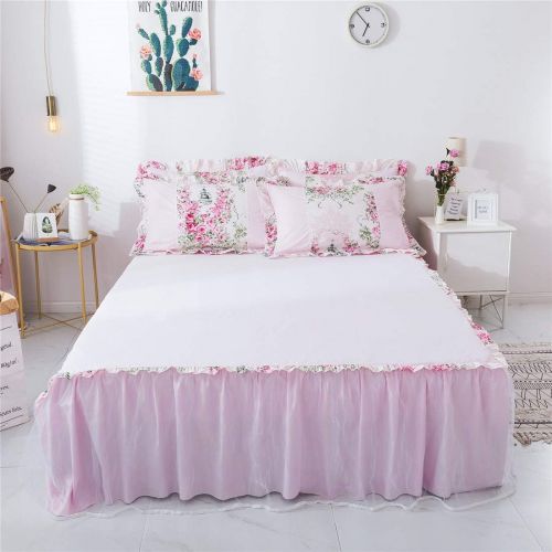  FADFAY Home Textile Pink Rose Floral Print Duvet Cover Bedding Set For Girls 4 Pieces Queen Size