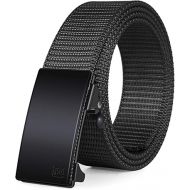 FAIRWIN Men's Ratchet Web Belt,1.25 inch Nylon Automatic Buckle Belt,No Holes Invisible Belt for Men