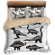FAITOVE Dinosaur 3 Piece Bedding Set for boys 200cm x 230cm Duvet Cover Set with 2 Pillow Case 100% Microfiber, Full Size