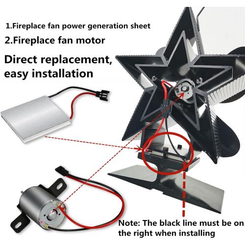  FAKEME Fireplace Fan Motor Metal for Stove Blowers, Blower Fan, Electric Machinery Motor Accessories Set Electric Power Generator