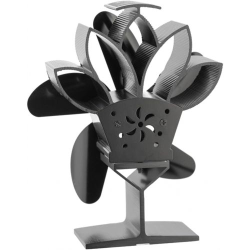  FAKEME 2X Powered Stove Fan, 5 Blade Fireplace Fan for Wood/Log Burner/Fireplace,Eco Friendly and Efficient Wood Stove Free Standing Fan