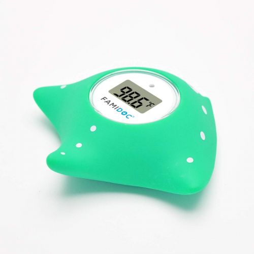 [아마존베스트]Baby Bath Thermometer with Room Thermometer - Famidoc FDTH-V0-22 NEW Upgraded Sensor Technology for Baby Health Bath Tub Thermometer Floating Toy Thermometer (Blue)