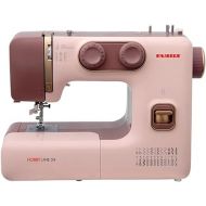 FAMILY Hobby Line 24| Household Sewing Machine with Accessory Kit, Foot Pedal (Pink Brown)
