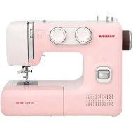 Hobby Line 24| Household Sewing Machine with Accessory Kit, Foot Pedal (Peach Pink)