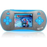 Handheld Game Player for Kids Adults- FAMILY POCKET RS16 Portable Classic Game Controller Built-in 260 Game 2.5 inch LCD Retro Arcade Video Game System Children's Birthday Gift (RS-16 Blue1)