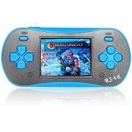 [아마존베스트]FAMILY POCKET Handheld Game Player for Kids Adults, RS16 Portable Classic Game Controller Built-in 260 Game 2.5 inch LCD Retro Arcade Video Game System Childrens Birthday Gift-Blue