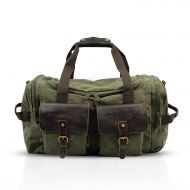FANDARE Duffle Bag Travel Tote Duffel Weekend Bag Handbag Luggage Leather Canvas