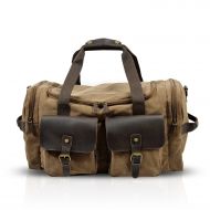 FANDARE Duffle Bag Travel Tote Duffel Weekend Bag Handbag Luggage Leather Canvas