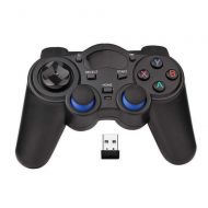 [아마존베스트]RIBOXIN USB Wireless Gaming Controller Gamepad for PC/Laptop Computer(Windows XP/7/8/10) & PS3 & Android & Steam - [Black] (Black)