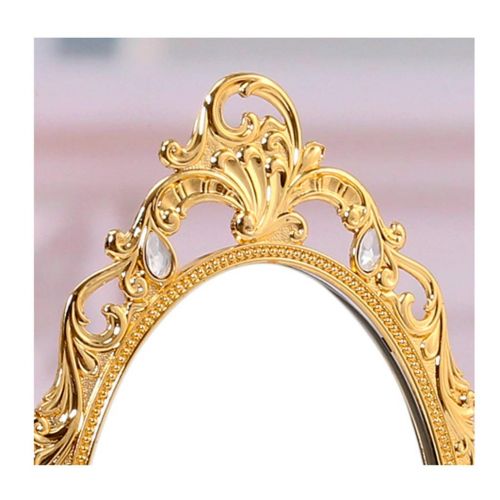  FANGFANG Fangfang Makeup Mirror Desktop Desktop HD European Personality Creative Carry Gold 2331cm (Color : Golda, Size : 2331cm)