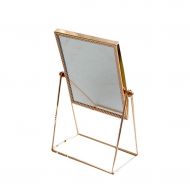 FANGFANG Fangfang Nordic Style Makeup Mirror Desktop Desktop Dressing Beauty Portable Portable Gold Two Sizes (Color : Gold, Size : 1715cm)