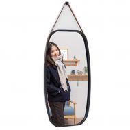 FANGFANG Fangfang European Wall Stickers Square Mirror Wall Hanging Body Dressing Home Foyer Floor Three Colors 89.543cm (Color : Black, Size : 89.543cm)