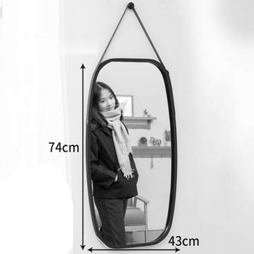  FANGFANG Fangfang European Wall Stickers Square Mirror Wall Hanging Body Dressing Home Foyer Floor Three Colors 89.543cm (Color : Black, Size : 89.543cm)