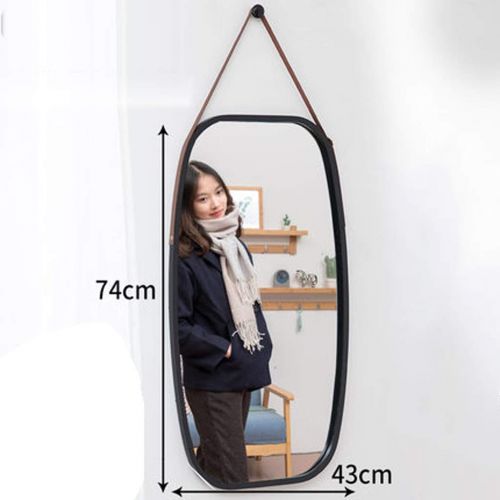  FANGFANG Fangfang European Wall Stickers Square Mirror Wall Hanging Body Dressing Home Foyer Floor Three Colors 89.543cm (Color : Black, Size : 89.543cm)