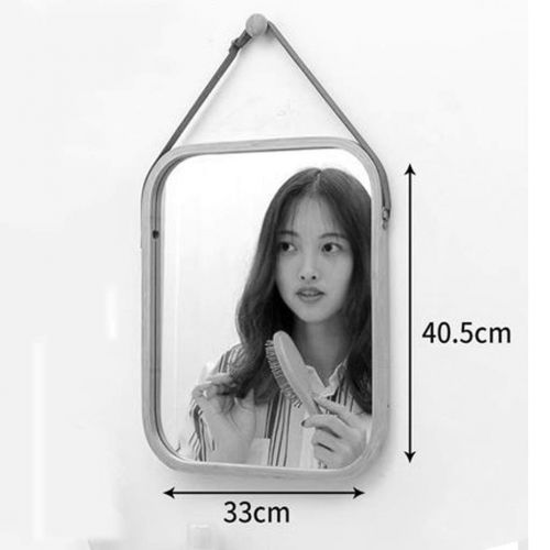  FANGFANG Fangfang European Wall Stickers Square Mirror Wall Hanging Body Dressing Home Foyer Floor Three Colors 6533cm (Color : Black, Size : 6533cm)